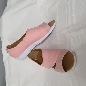 Comfortview Womens Shoes Heel Zip Dusty Rose Comfort Size 11W EUC